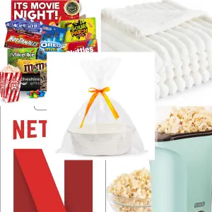 diy movie night gift basket essentials