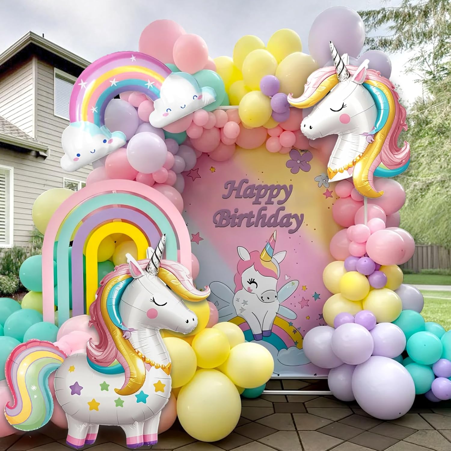Unicorn Balloons Garland Arch Kit