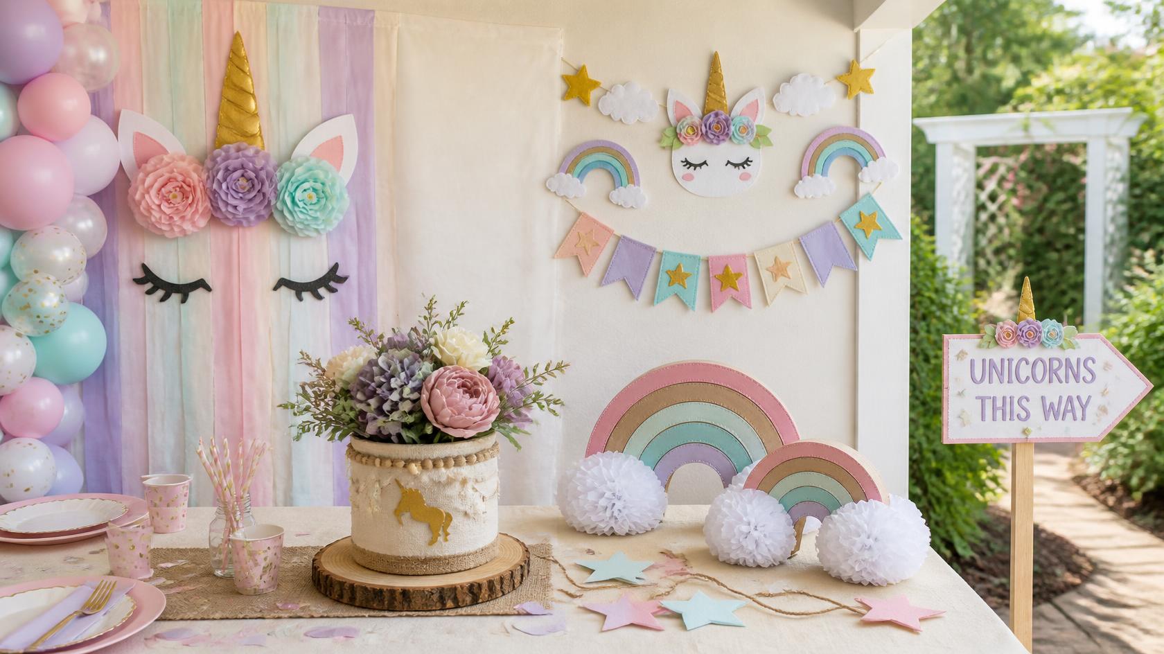 5 Easy DIY Unicorn Birthday Party Decorations on a Budget