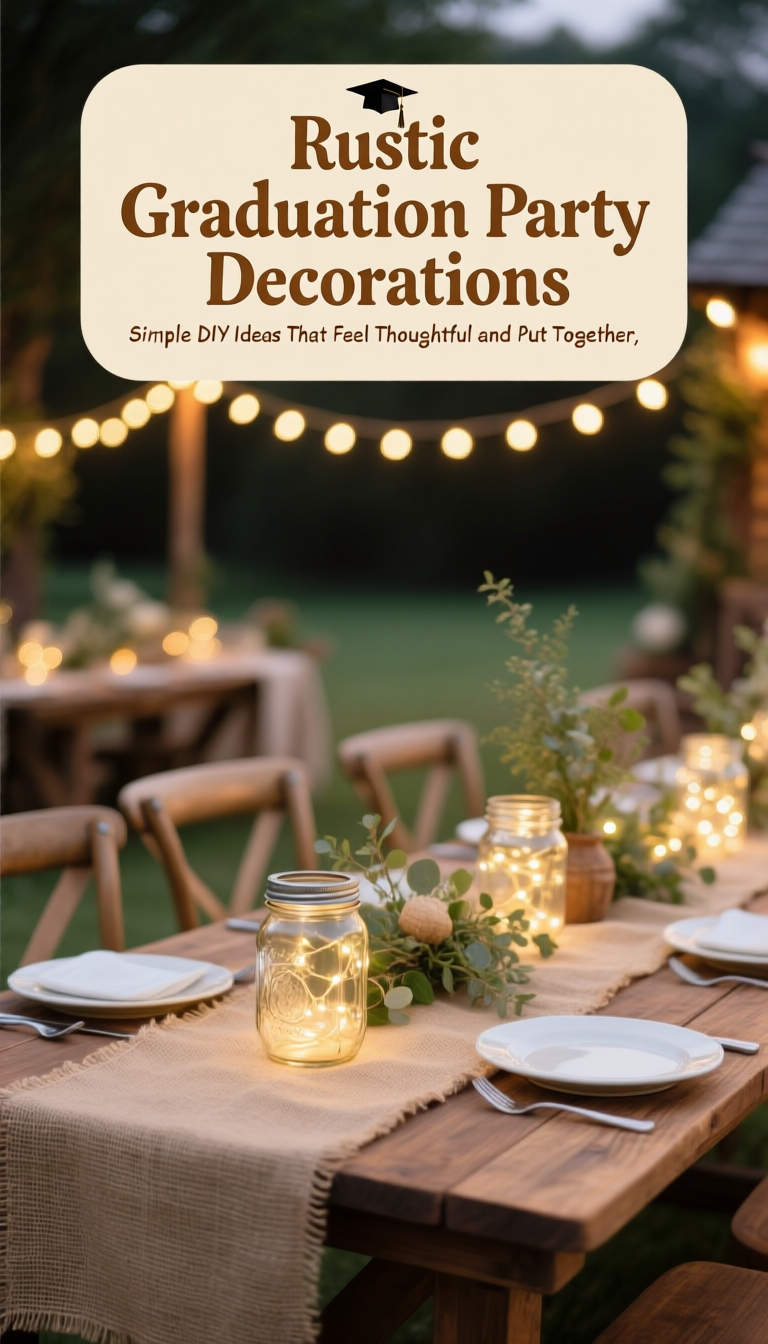 Simple Graduation Rustic Rustic Graduation Party Decorations You Can Make at Home