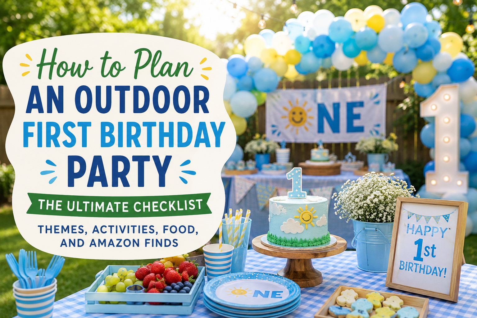 Best Outdoor Summer Birthday Ideas for 1 Year Old Boys