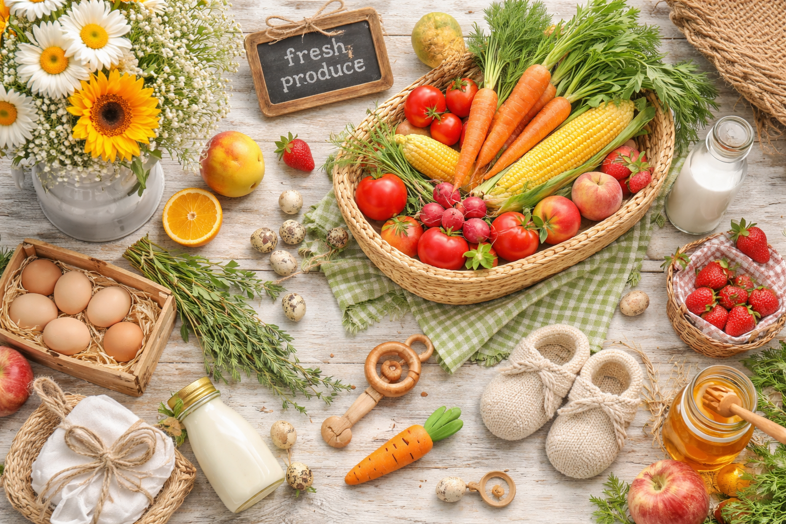 Fresh & Charming Farmers Market Baby Shower Invitations You’ll Love