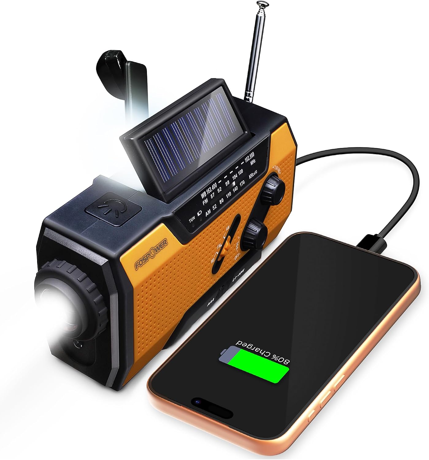 Portable power bank for outdoor trips and emergencies