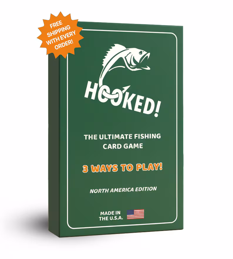 Hooked fishing-themed card game for a fishing birthday party