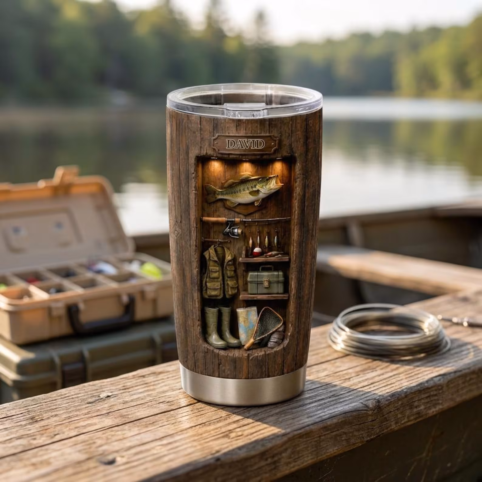 Fishing Legend personalized insulated fishing tumbler