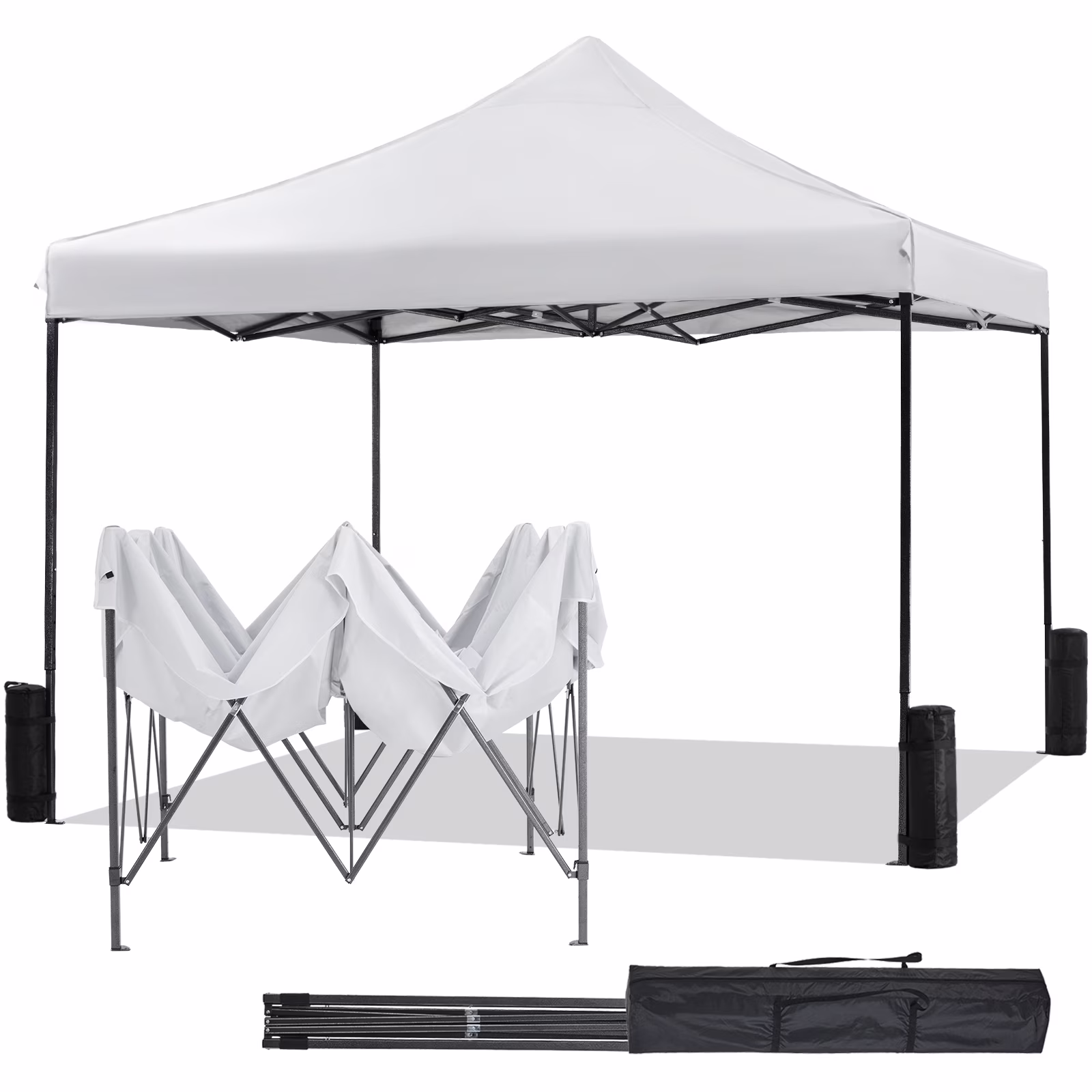 Pop-up canopy tent for an outdoor fishing birthday buffet