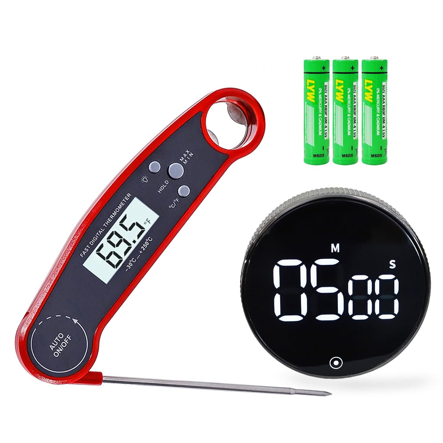 Digital food thermometer for checking fish and other cooked food