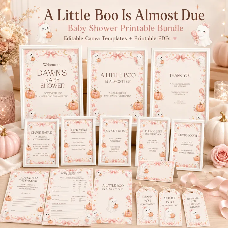 A Little Boo Halloween baby shower favor tags