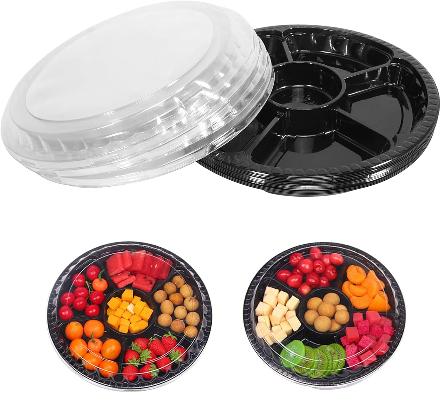 Covered serving tray for a Pooh Bear baby shower snack table