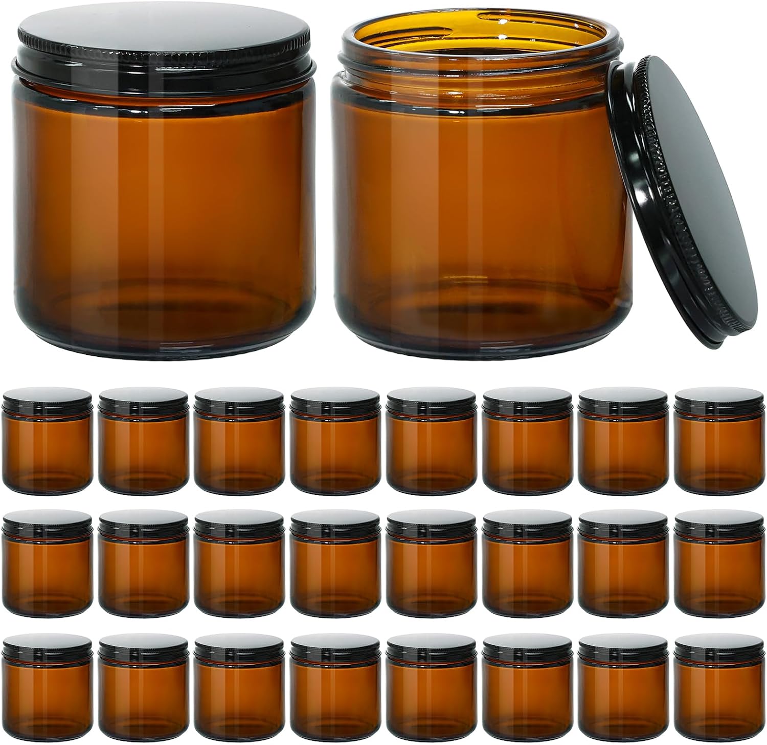 Amber jars for elegant Halloween baby shower favors