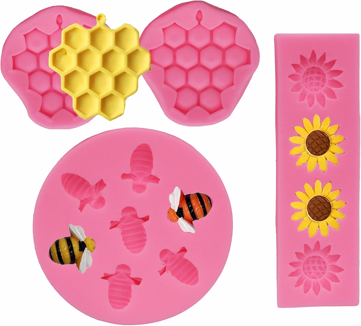 Honeybee silicone mold for baby shower dessert decorations