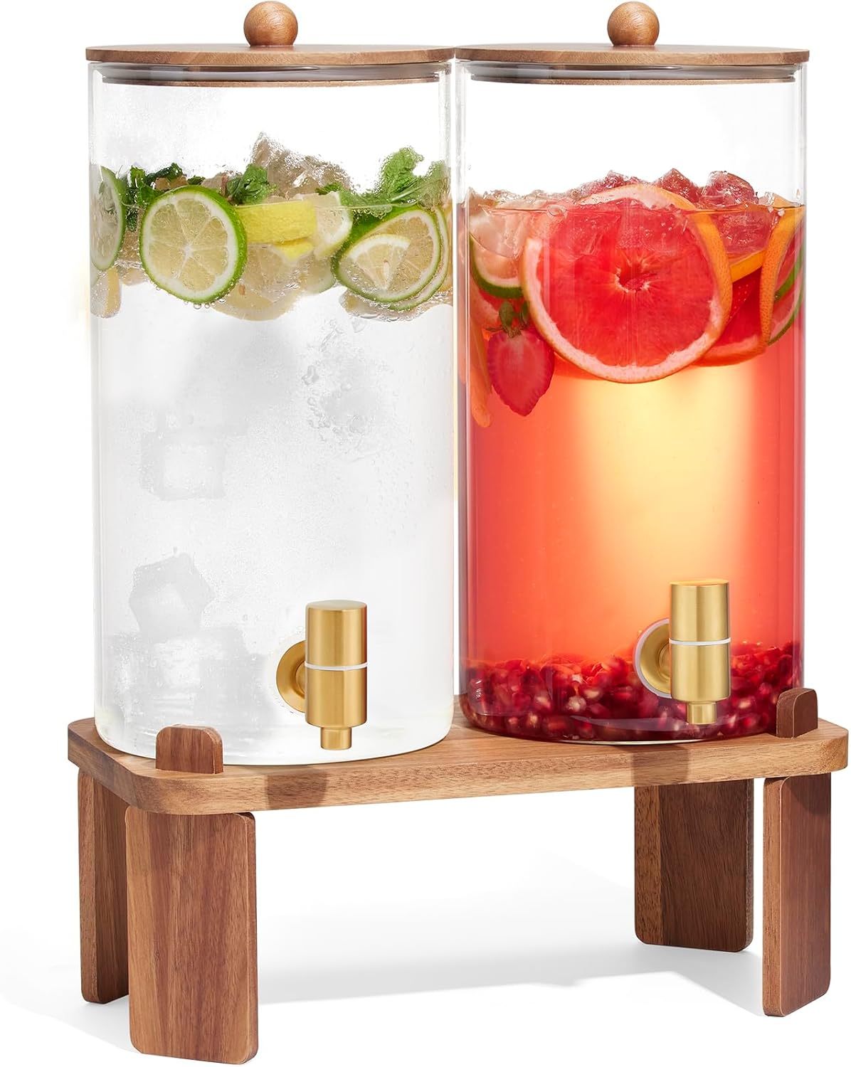 Glass beverage dispenser for Pooh Bear baby shower drinks