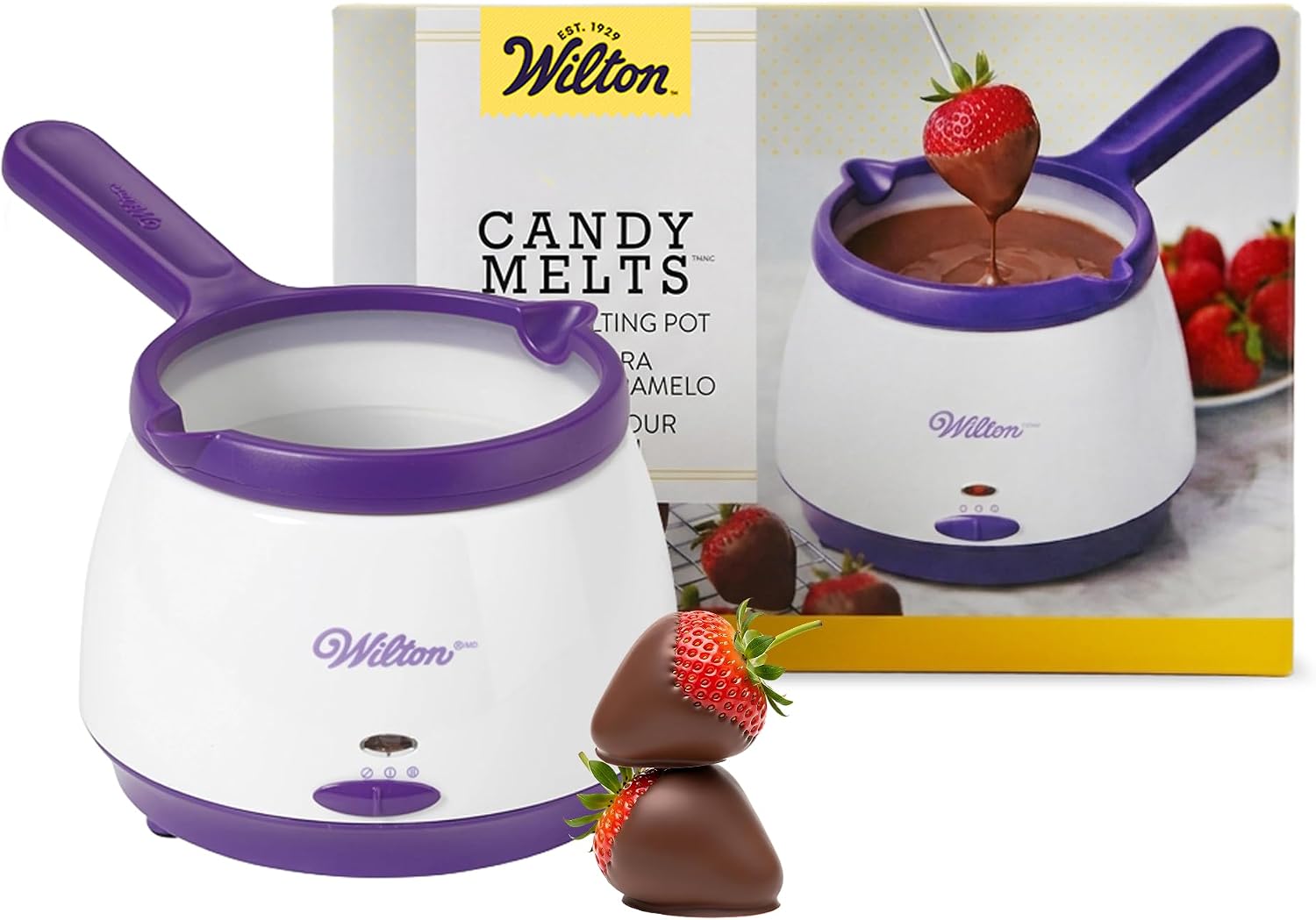 Candy-melting pot for decorating baby shower treats