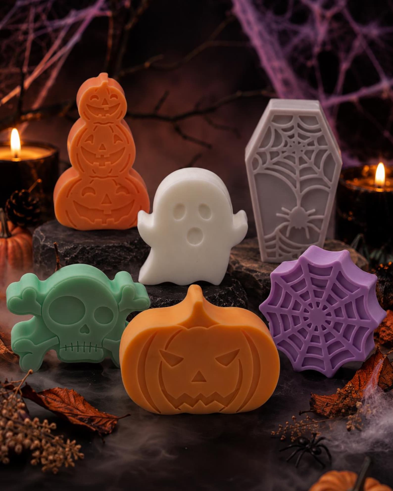 Ghost-shaped soaps for Little Boo baby shower favors