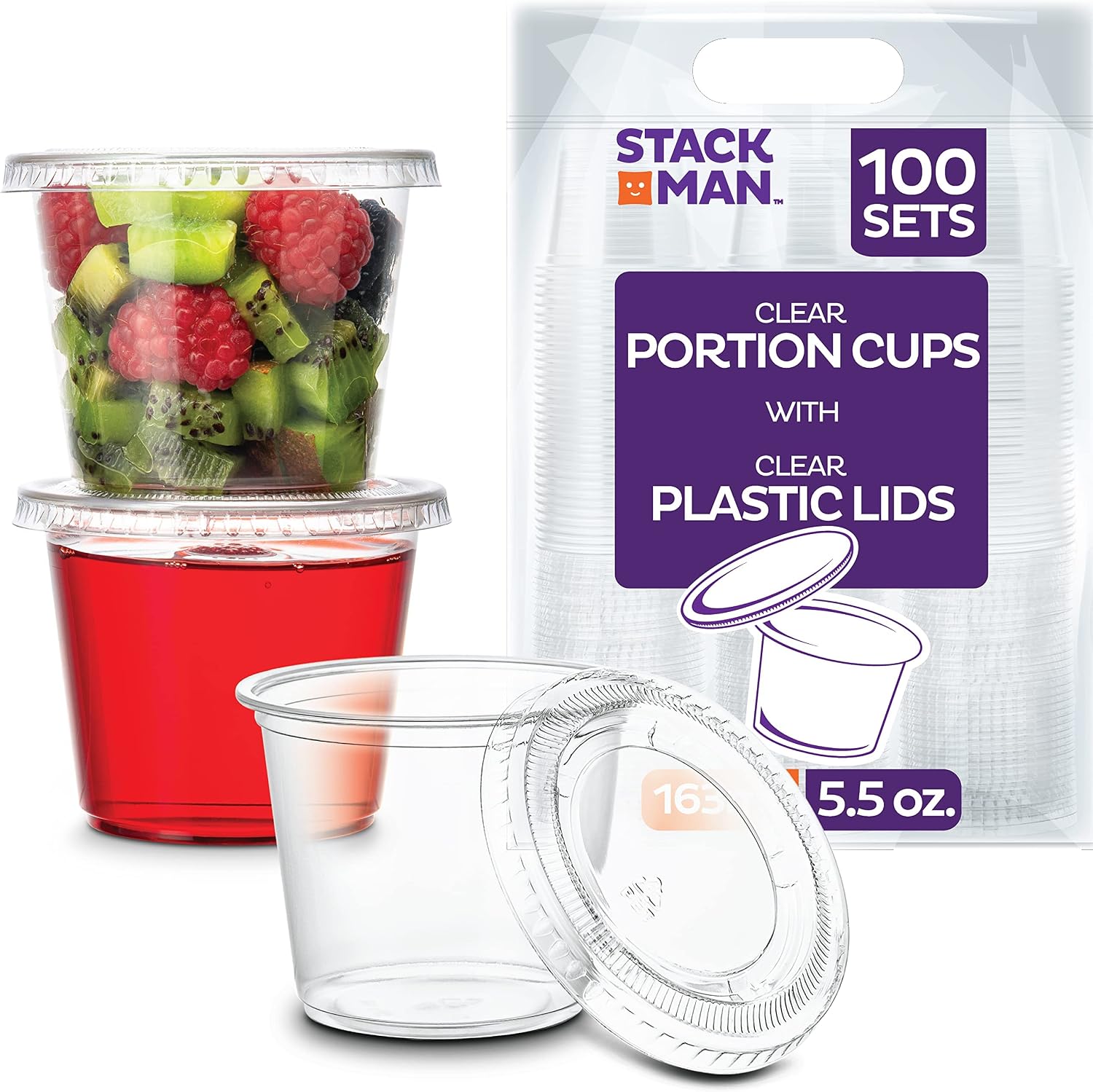 Individual portion cups for baby shower pasta salad and snacks
