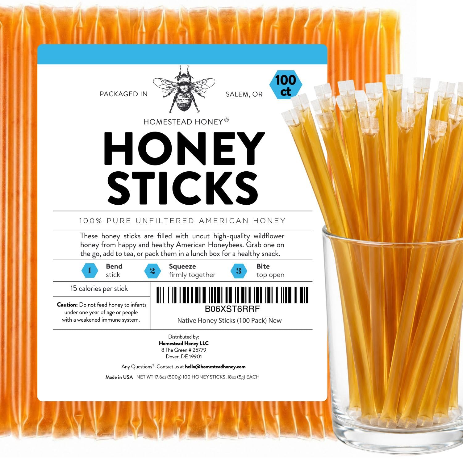 Honey sticks for DIY tea favors