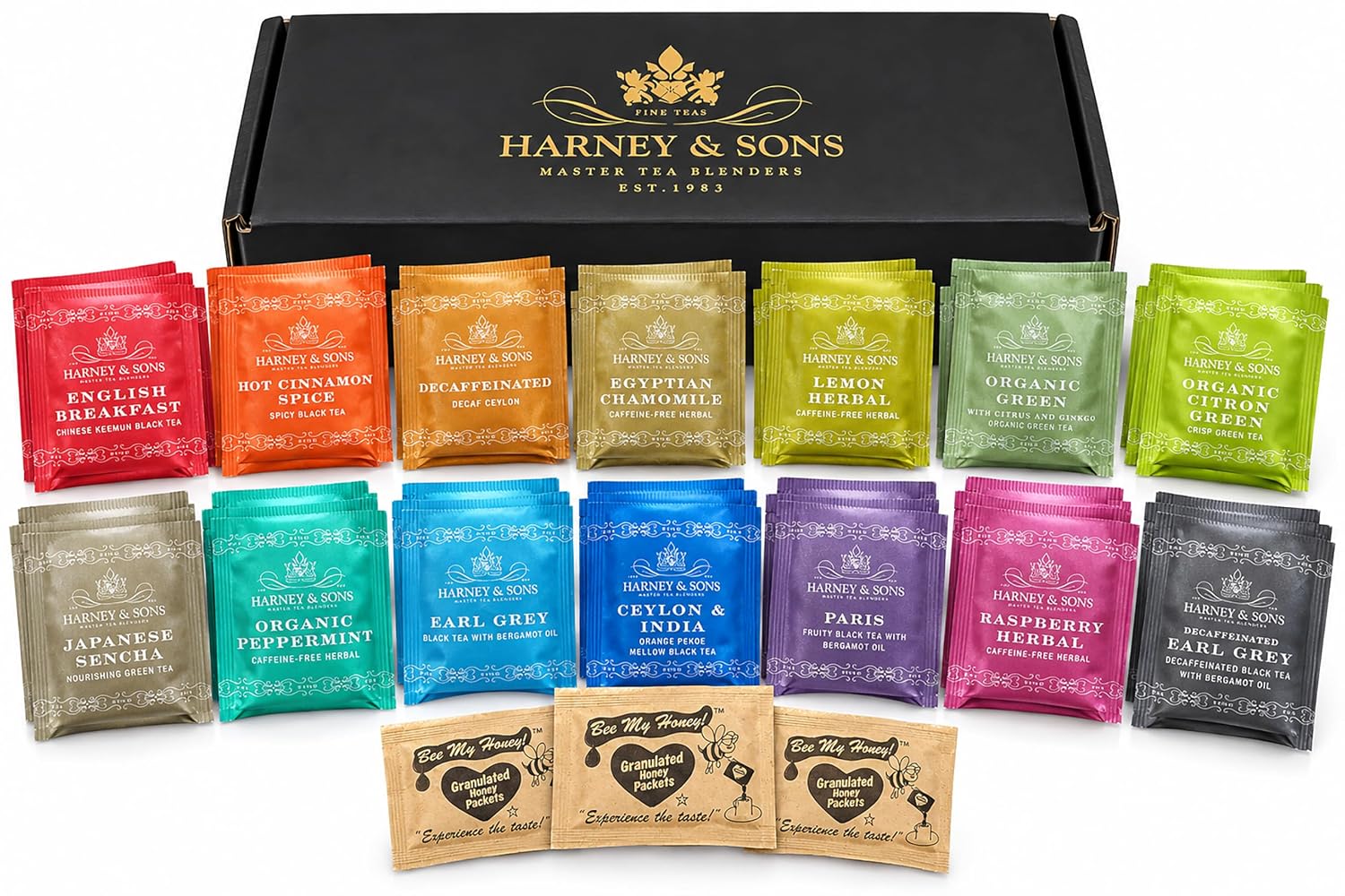 Individually wrapped tea sachets for baby shower favors