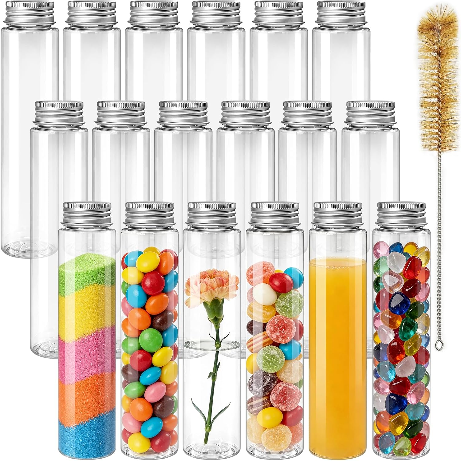 Clear favor tubes for DIY Halloween baby shower favors